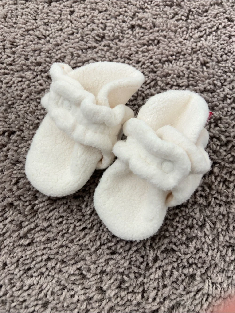 Zutano Cream Baby Booties 3M